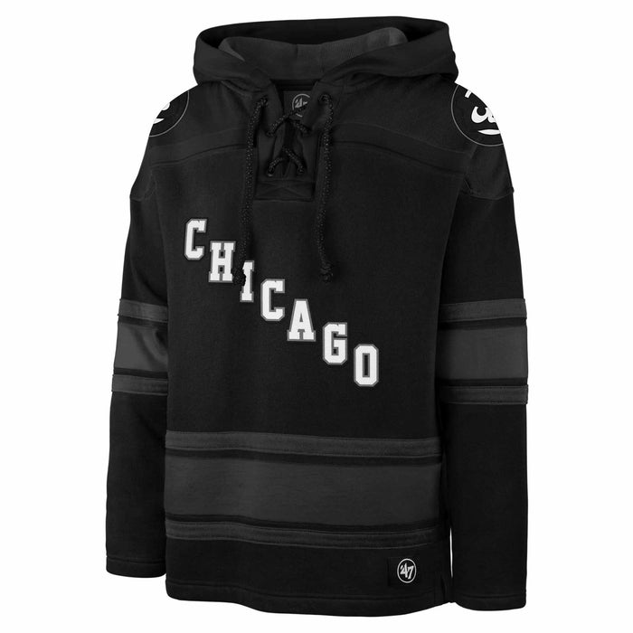 Chicago Cubs 47 Brand 1984 Anthracite Superior Lacer Hooded Sweatshirt