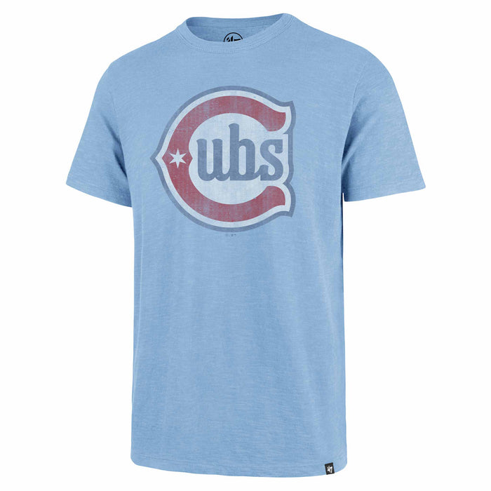 Chicago Cubs 47 Brand Blues Alt 2 Logo Baby Blue Scrum T-Shirt