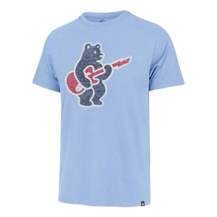 Chicago Cubs 47 Brand Blues Rock Bear Baby Blue Franklin T-Shirt