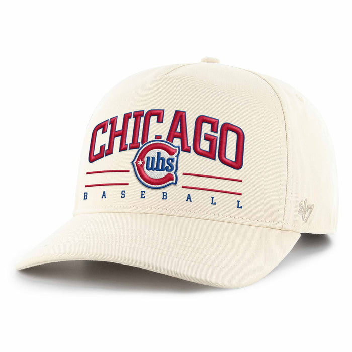 Chicago Cubs 47 Brand Khaki Blues Alternate 2 Wordmark Roscoe Hitch Adjustable Cap