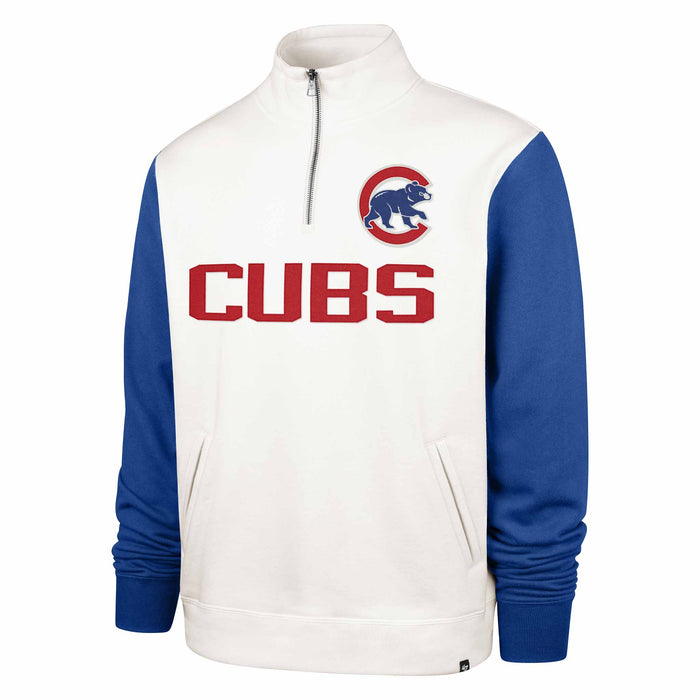 Chicago Cubs 47 Brand Walking Bear Winning Streak Quarter Zip Sweatshirt