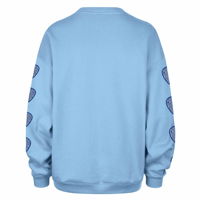 Chicago Cubs 47 Brand Women's Alternate Blues Go Big Oversized Crewneck Sweatshirt