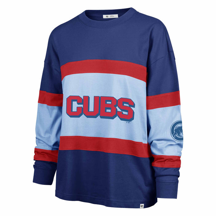 Chicago Cubs 47 Brand Women's Breezyway Archive Long Sleeve T-Shirt
