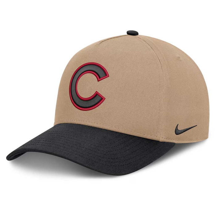 Chicago Cubs Nike A-Frame Tan & Black Adjustable Cap