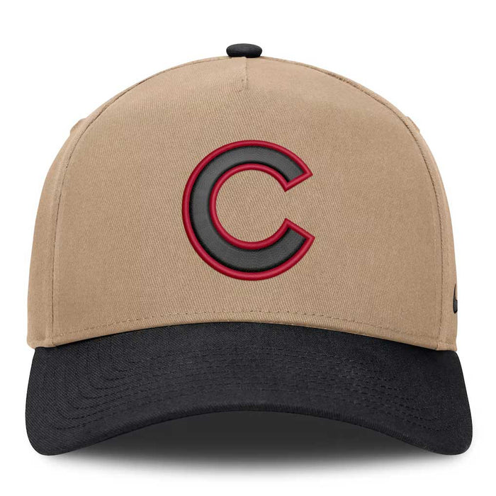 Chicago Cubs Nike A-Frame Tan & Black Adjustable Cap