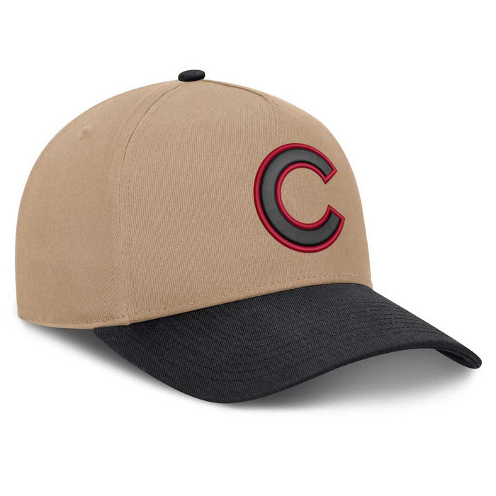 Chicago Cubs Nike A-Frame Tan & Black Adjustable Cap