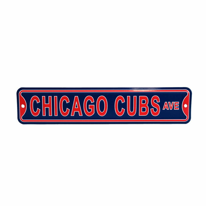 Chicago Cubs Ave. 16" Mini Laser Cut Steel Street Sign
