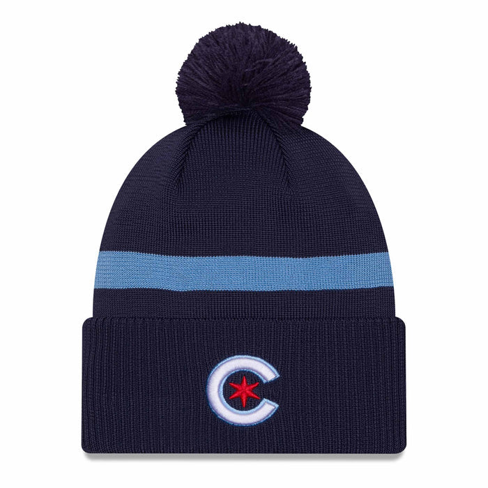 Chicago Cubs City Connect Knit Cap with Pom