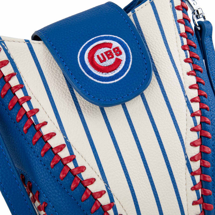 Chicago Cubs Montana West Pinstripe Baseball Stitch Crossbody Purse