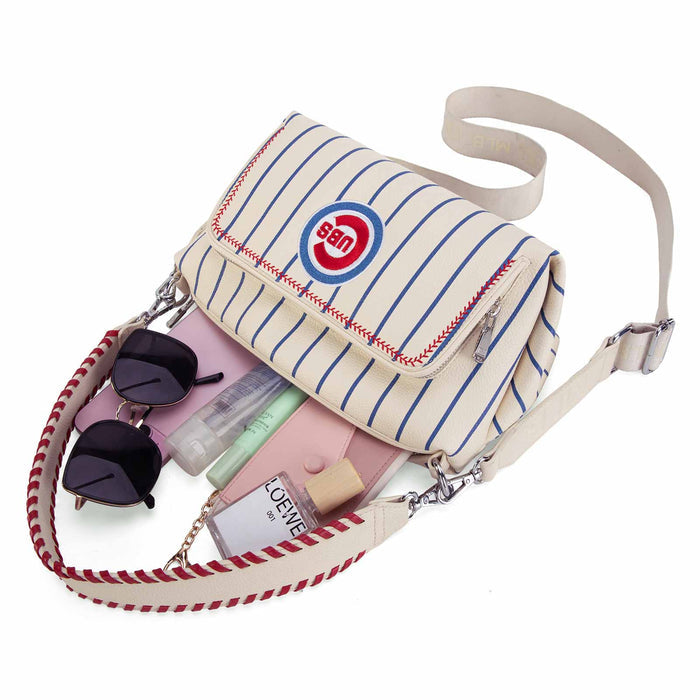 Chicago Cubs Montana West Pinstripe Cross Body Shoulder Bag