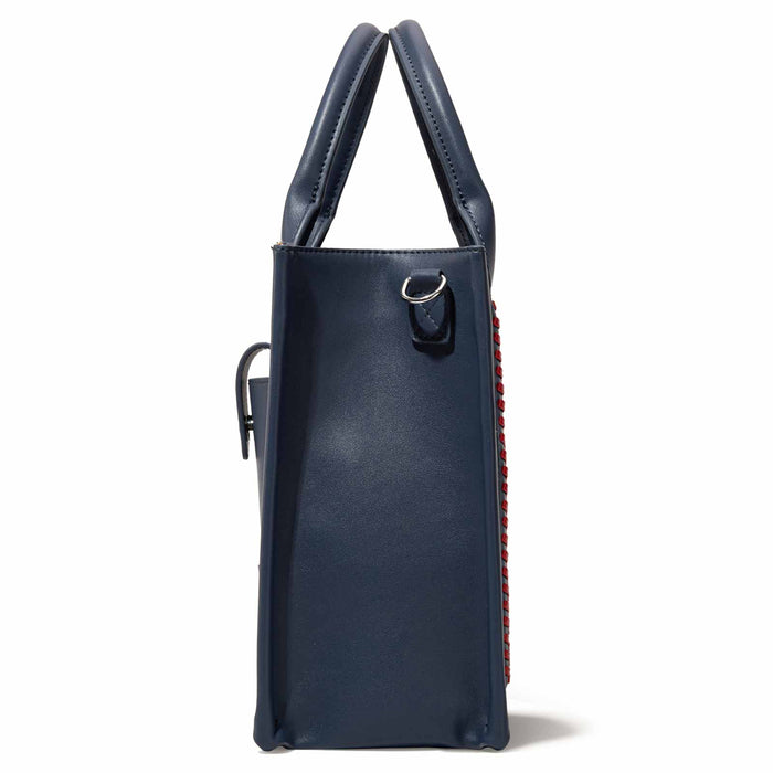 Chicago Cubs Montana West Pinstripe Whipstitch Tote Crossbody Bag