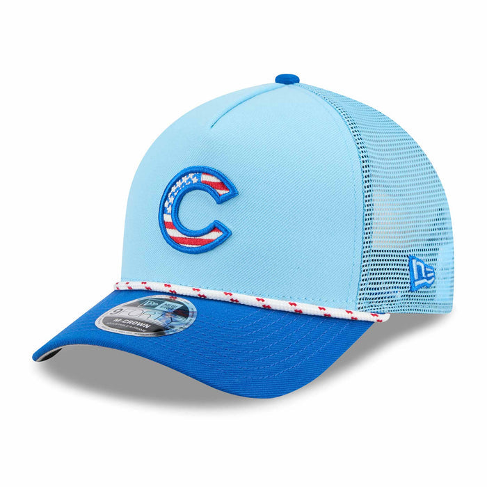Chicago Cubs New Era 2025 Fourth of July 9FORTY Rope M Crown Adjustable Cap