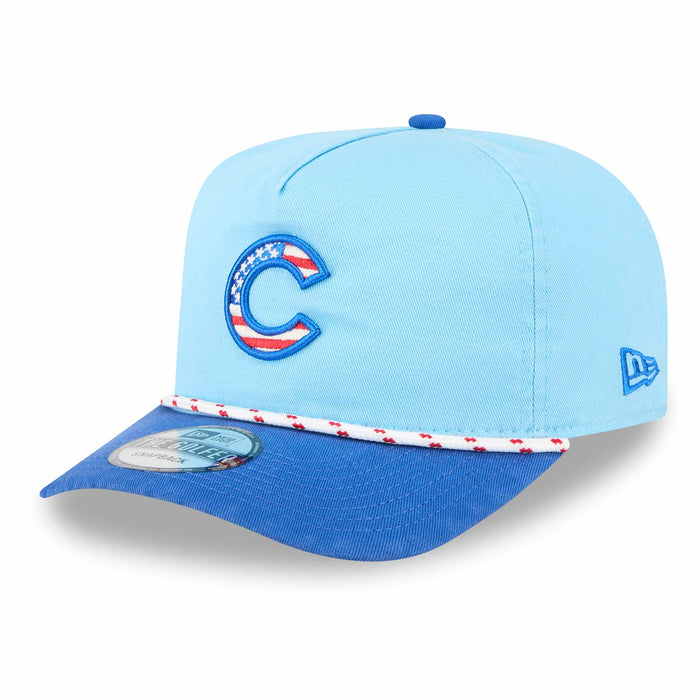Chicago Cubs New Era 2025 Fourth of July Rope Golfer Adjustable Cap