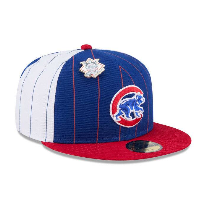 Chicago Cubs New Era 59FIFTY Two Color Pinstripe Fitted Cap