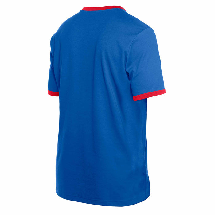 Chicago Cubs New Era Bullseye Script V neck T-Shirt