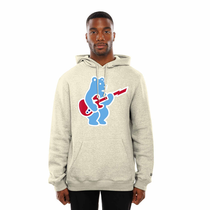 Chicago Cubs New Era Chrome Rock Bear Logo Hooded Sweatshirt