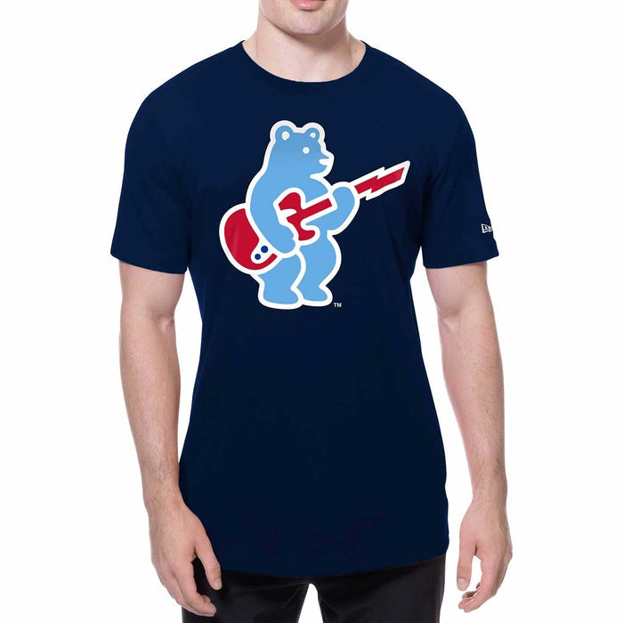 Chicago Cubs New Era Navy Rock Bear Logo Short Sleeve T-Shirt
