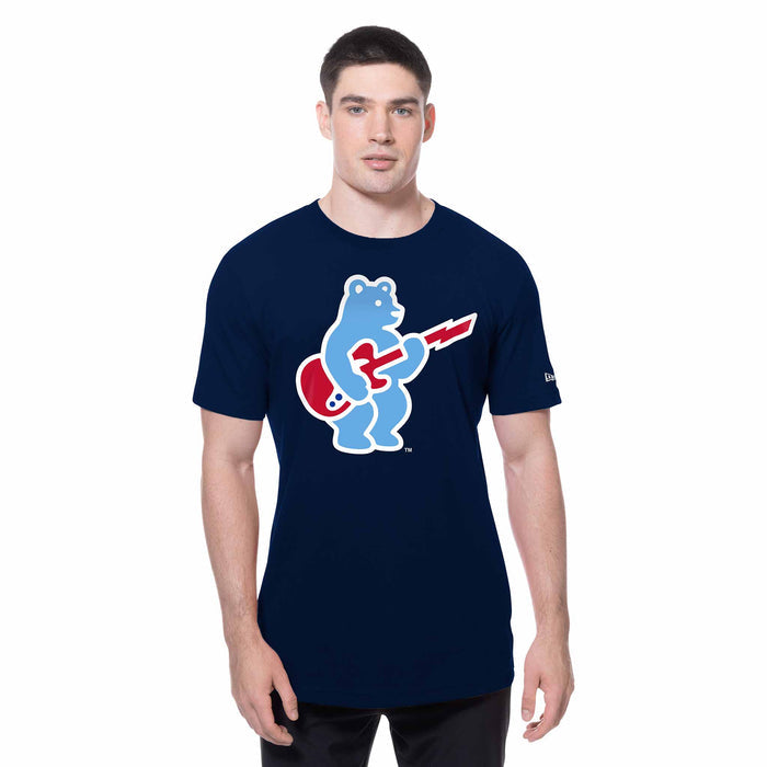 Chicago Cubs New Era Navy Rock Bear Logo Short Sleeve T-Shirt