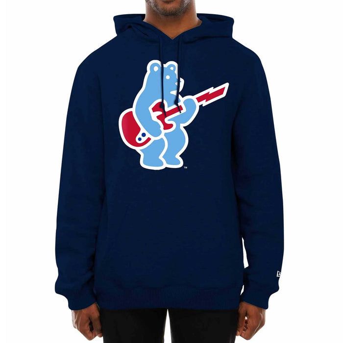 Chicago Cubs New Era Rock Bear Logo Navy Hooded Sweatshirt
