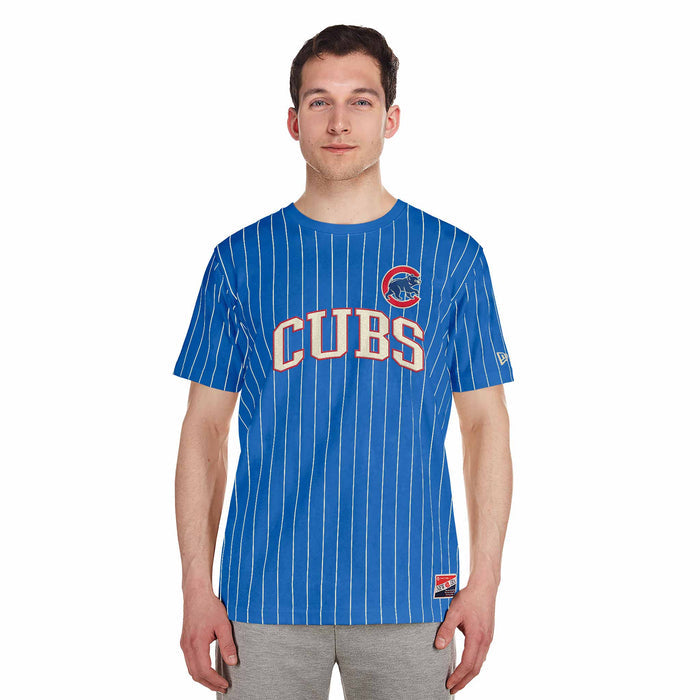 Chicago Cubs New Era Walking Bear Pinstripe T-Shirt