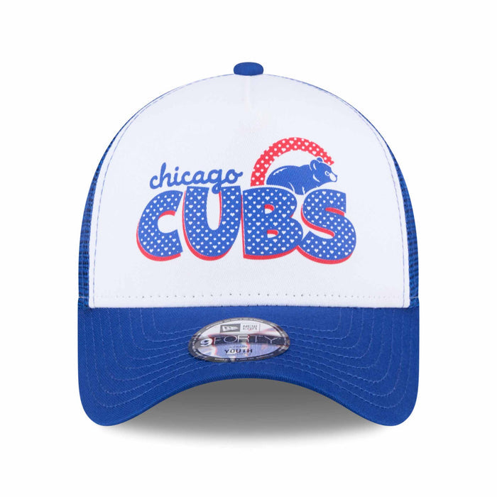Chicago Cubs New Era Youth Girls 9FORTY A-Frame Adjustable Cap