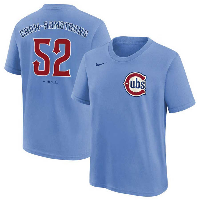 Chicago Cubs Pete Crow Armstrong Nike Youth Alternate Blues Name & Number T-Shirt #52