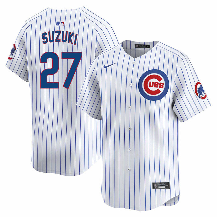 Chicago Cubs Seiya Suzuki Youth Home Nike Home Run Jersey With Authentic Lettering