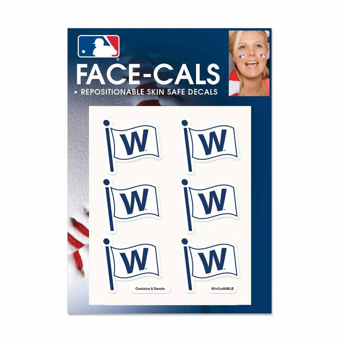 Chicago Cubs W Flag Face Decals