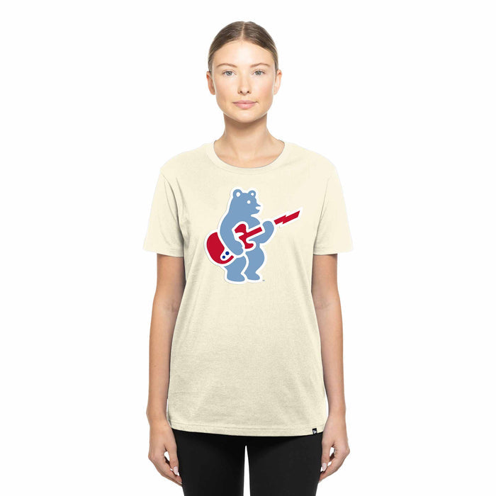 Chicago Cubs Women's New Era Rock Bear Logo Short Sleeve T-Shirt