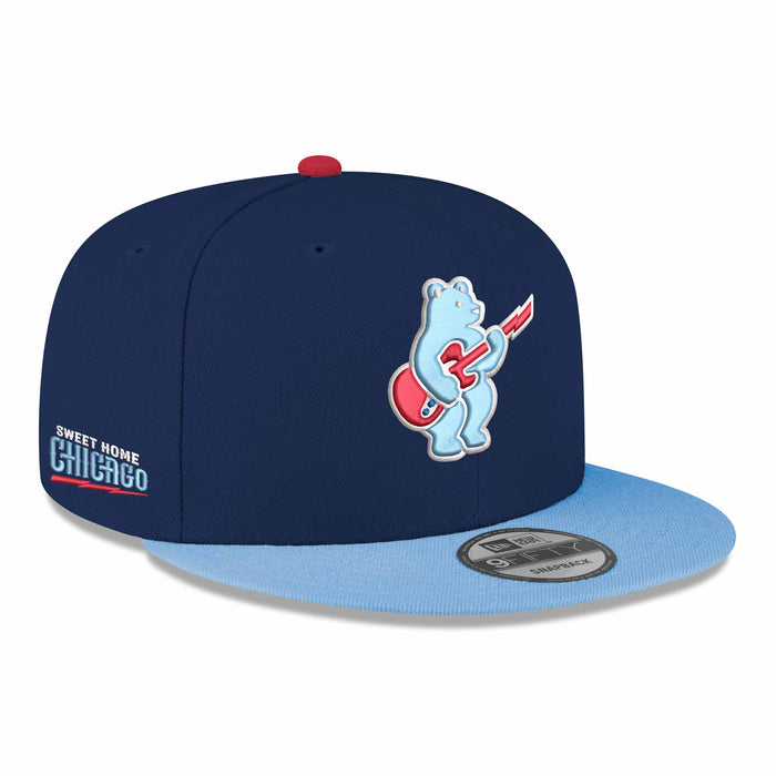 Chicago Cubs Youth Blues Rock Bear Navy Sky New Era 9FIFTY Adjustable Cap