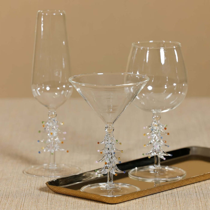 Christmas Tree Icon Glassware Collection - Clear - Drinkware Sets by Carlyle Avenue