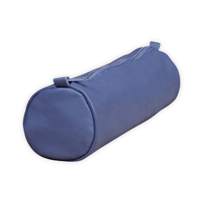 Clairefontaine Round Leather Pencil Case - Blue