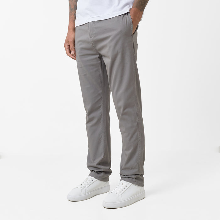 Men's  Dark Grey Classic Chino  Closure London  Front Vie