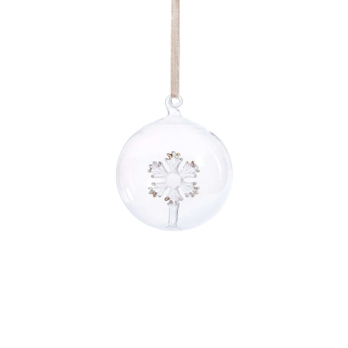 Clear Glass Snowflake Ornament