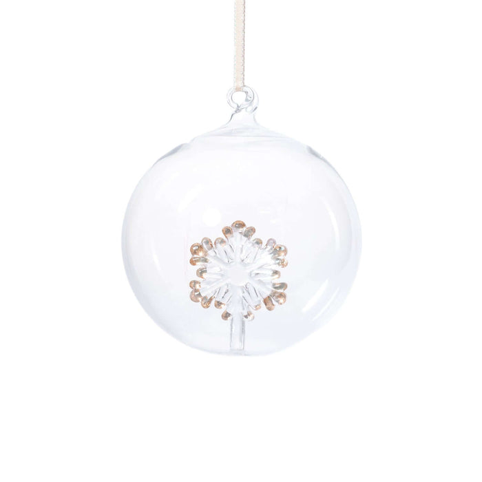 Clear Glass Snowflake Ornament