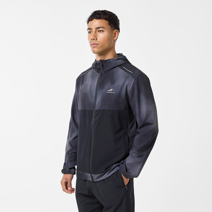 Men's  Black Cloud Print Jacket  Closure London  Front View