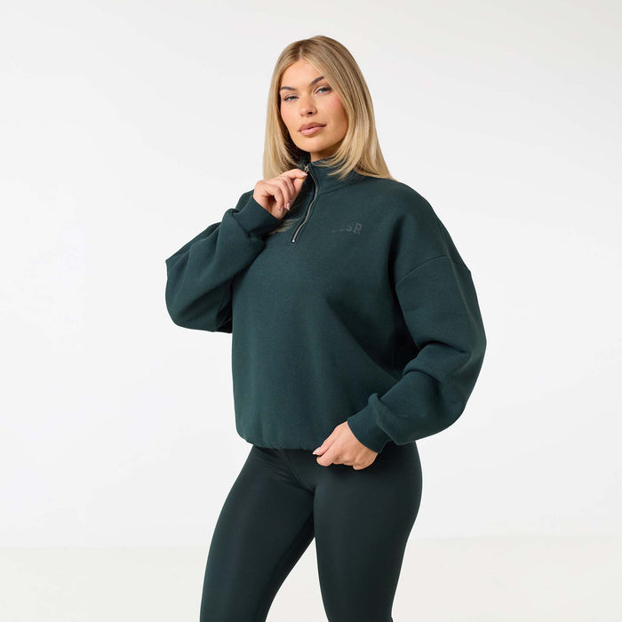 Collegiate 1/4  Zip | Pine Green