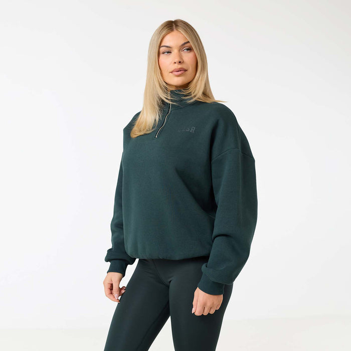 Collegiate 1/4  Zip | Pine Green