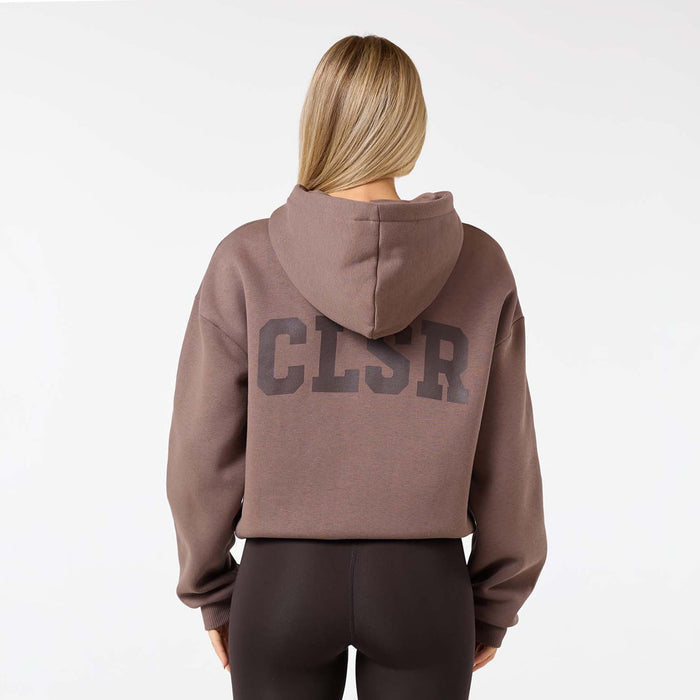 Collegiate Full Zip Hoodie | Mocha
