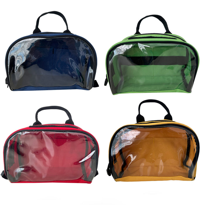 Color Coded Accessory/Organizer Bags (Set of 4) in Blue, Green, Red, and Yellow
