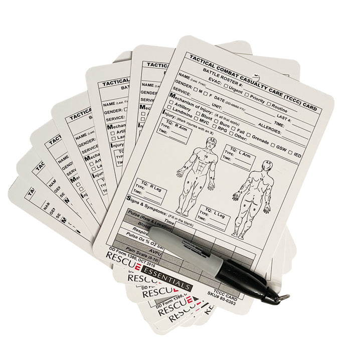 Combat Casualty Card-8 Pack w/ Sharpie Marker, fanned out