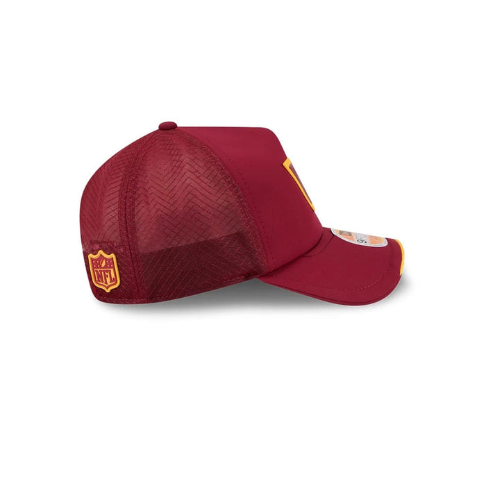 Pictured is this NFL Sideline 2026 Washington Commanders 9FORTY Apex cap in dark red. 5