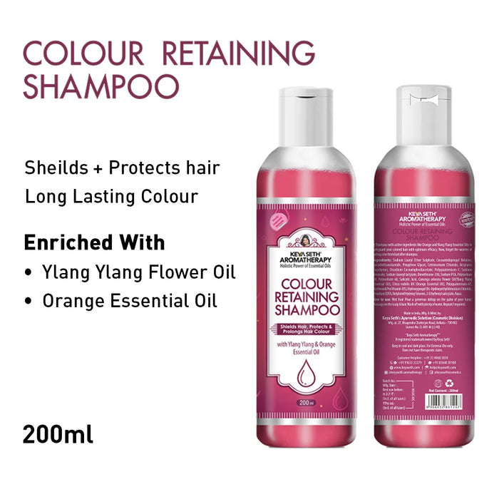 Complete Hair Colour Combo - Black Shine Oil, Black Shine Pack & Colour Retaining Shampoo; Long-lasting vibrant hair colour, Nourishes & Protects - Keya Seth Aromatherapy