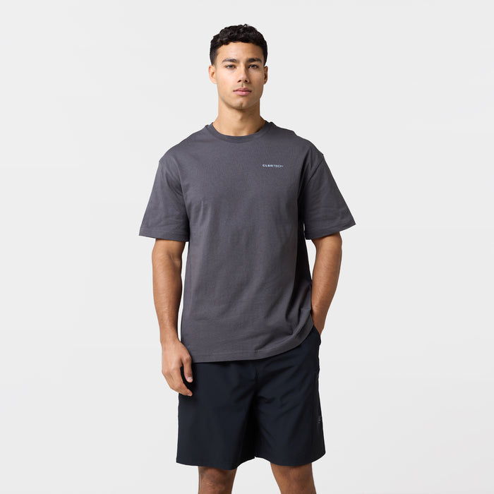 Contours Tech T-Shirt | Charcoal/Light Blue