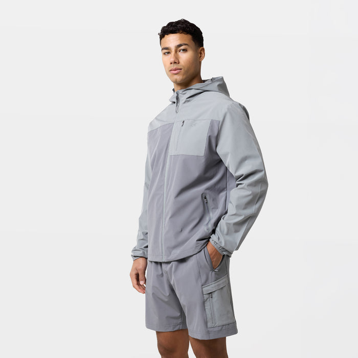 Contrast Tech Windbreaker Twinset | Iron Grey/Grey