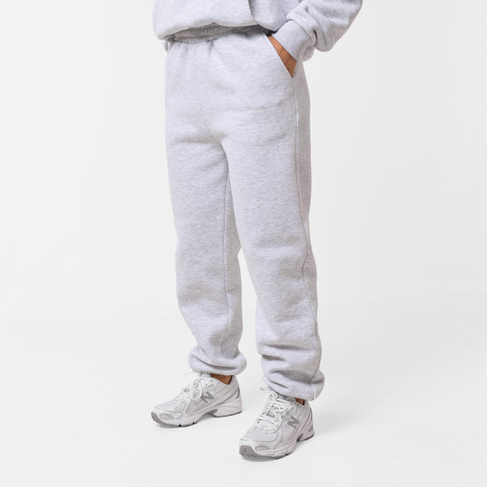 Women's Core Logo Cuffed Jogger  Grey Marl Closure London Front View