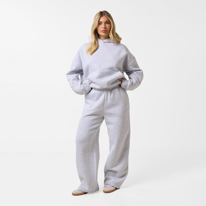 Core Logo Open Hem Jogger | Grey Marl