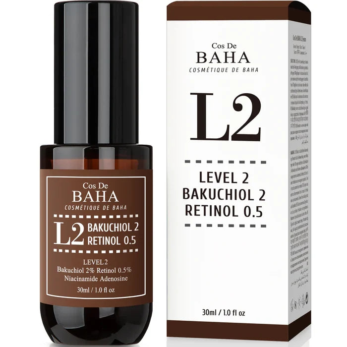 Cos De BAHA L2 Serum with Level 2 Bakuchiol 2% and Retinol 0.5% 30ml