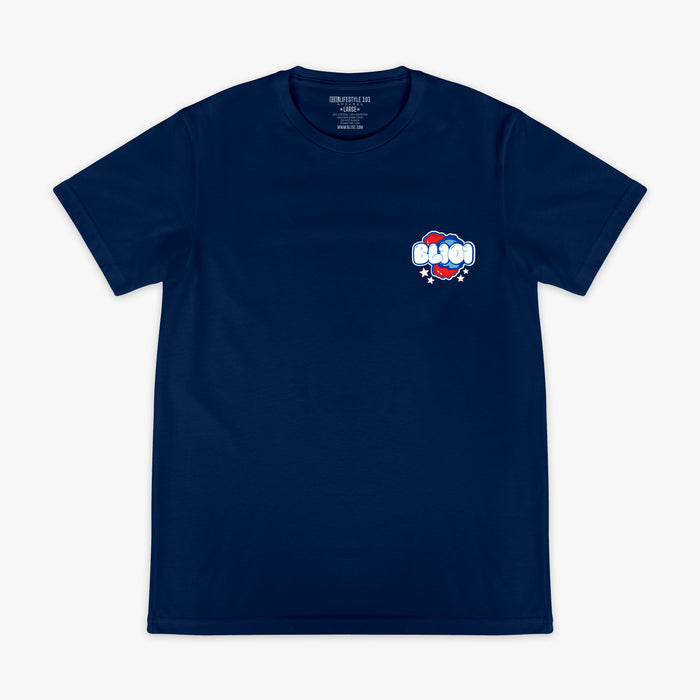 4th of July navy cotton candy tee Baseball BL101 graphic shirt