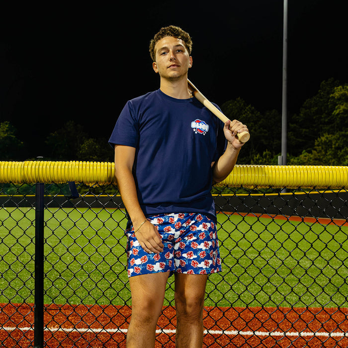 Navy cotton candy 4th of July baseball tee shirt, red, white, and blue outfit